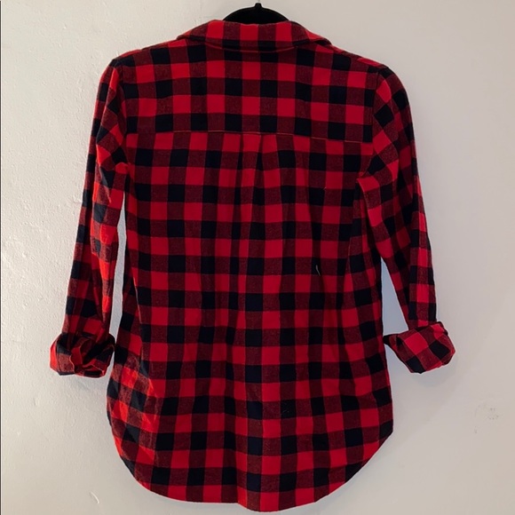 Madewell Long Sleeve Plaid Chambray Top - Picture 2 of 4